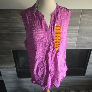 Ladies Sleeveless Purple Blouse – Size 2XL – New with Tags